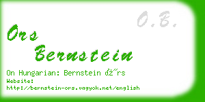 ors bernstein business card